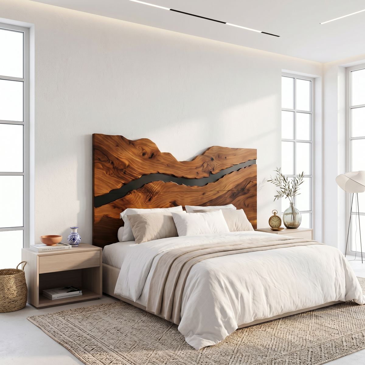 Rustic Headboard Slatted Bed Headboard For Bedroom