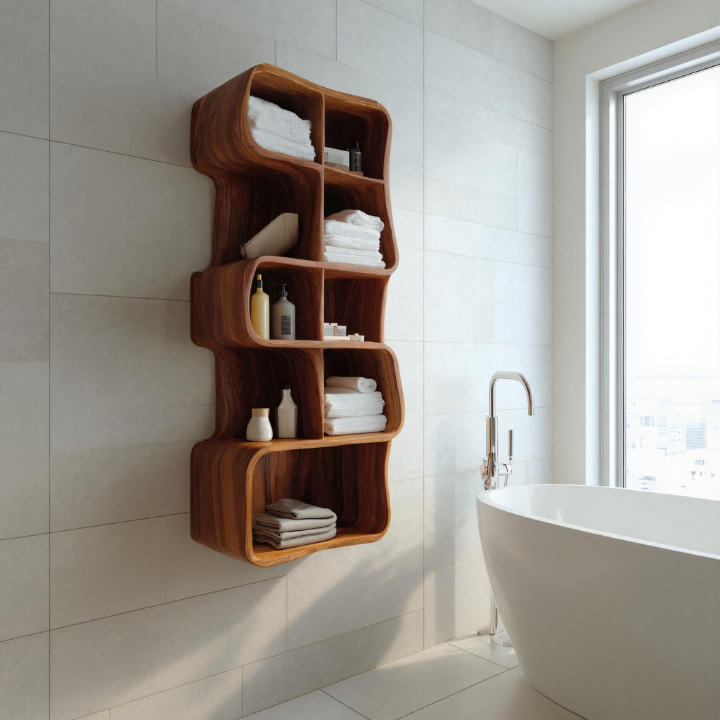 Minimal Wall Bathroom Shelf For Bathroom Interior