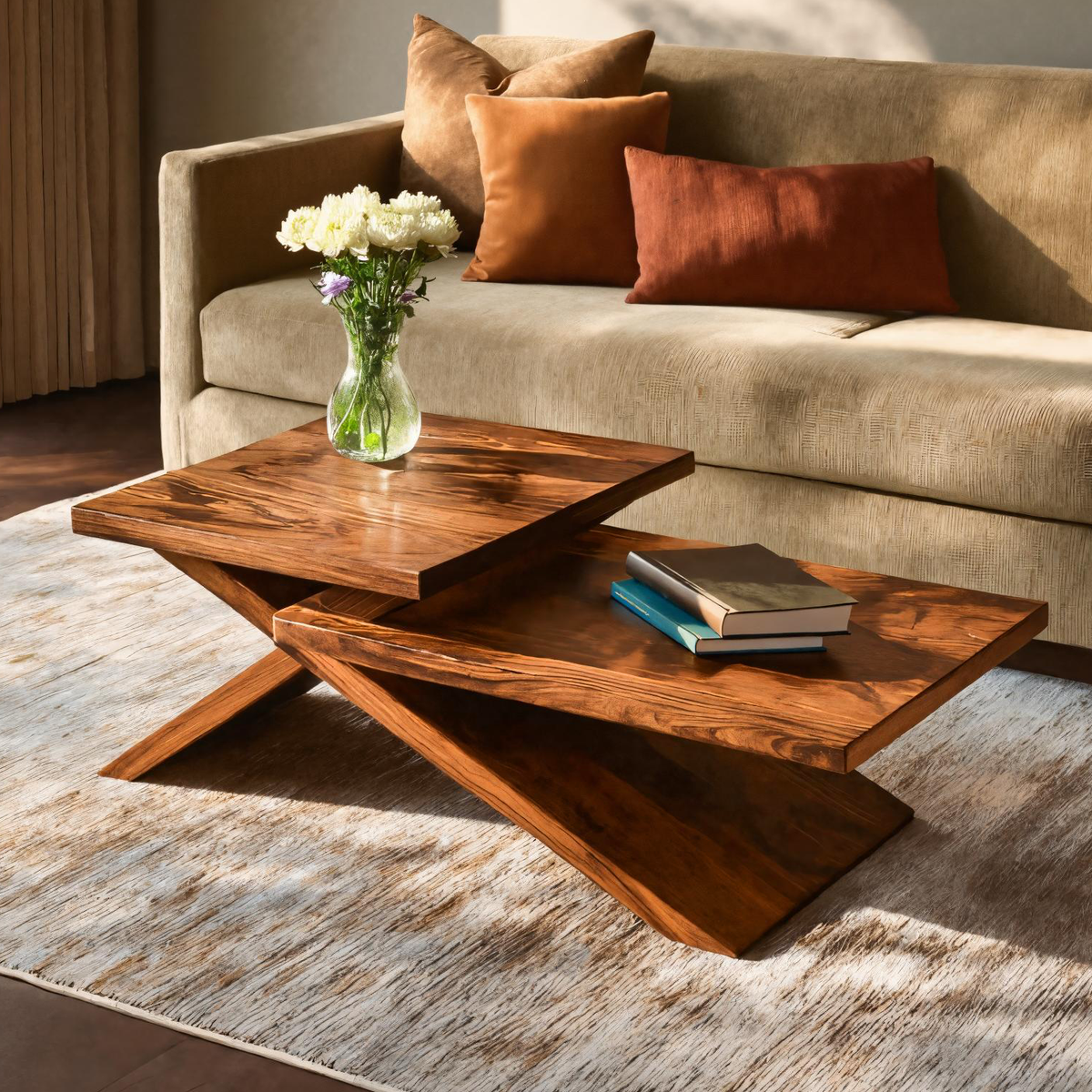 Rustic Coffee Table With Stylish Look For Living