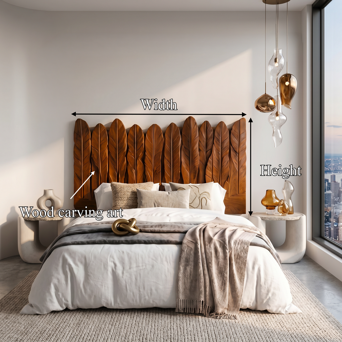 Rustic Live Edge Headboard Wooden Bed Headboard For Bedroom