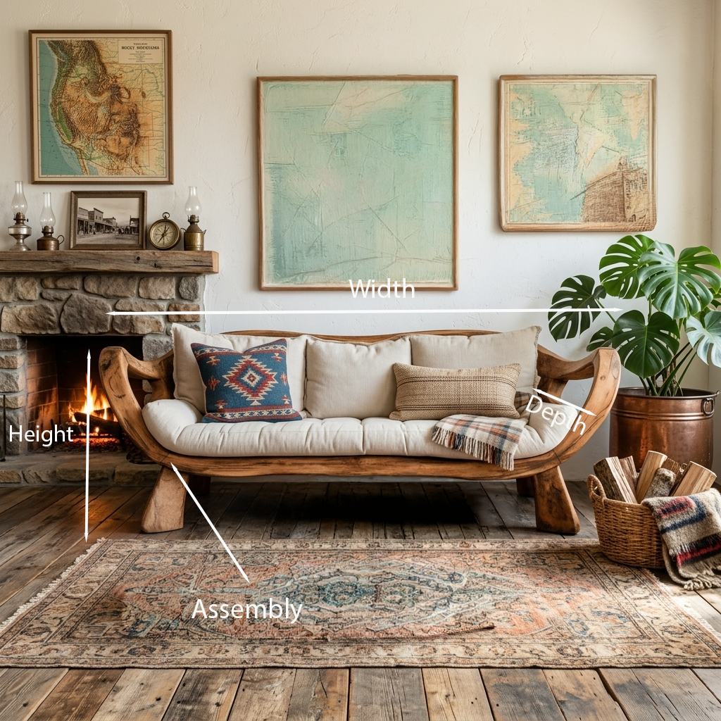 Handcrafted Rustic Sofa For Living Room Or Lounge