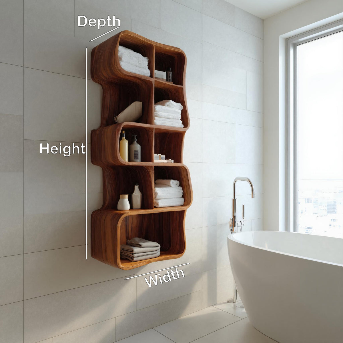 Minimal Wall Bathroom Shelf For Bathroom Interior