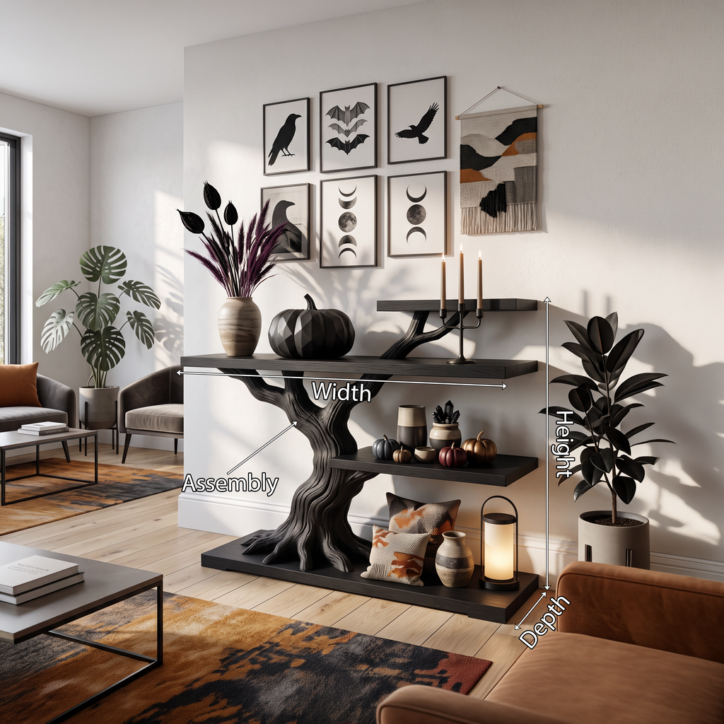 Contemporary Twisted Root Display Table For Gothic Halloween Furniture