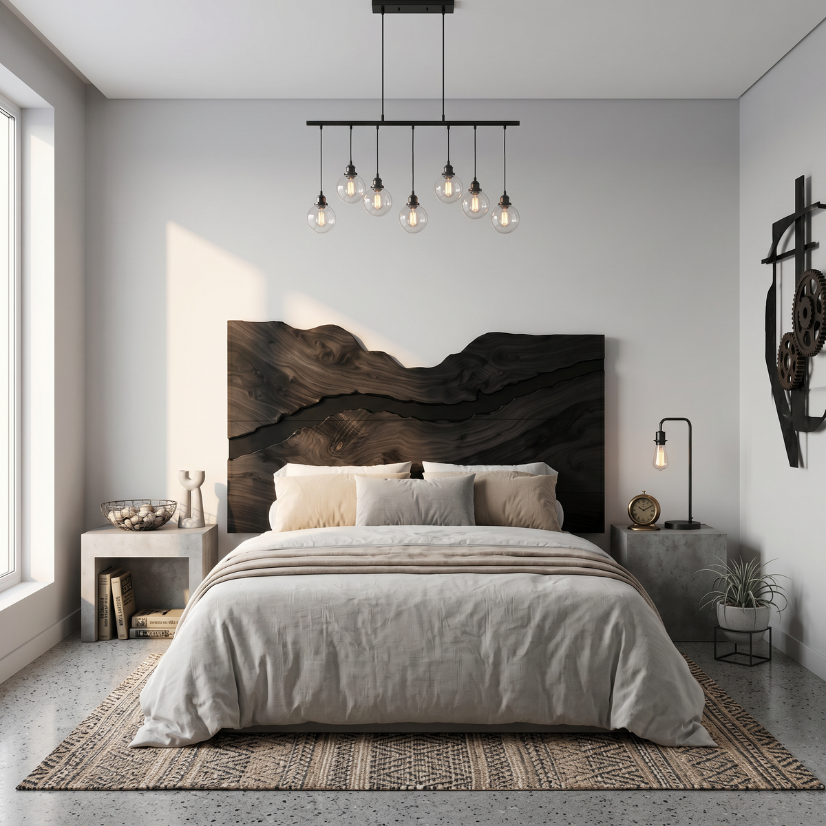Rustic Headboard Slatted Bed Headboard For Bedroom
