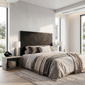 Contemporary Tree Ring Headboard Wooden Bed Headboard For Bedroom