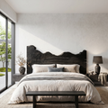 Contemporary Live Edge Wood Headboard For Bedroom