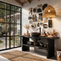 Farmhouse Branch Bathroom Vanity Freestanding Sink Console