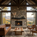 Rustic Fireplace Mantel With Live Edge Design For Cozy Home