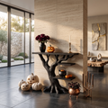 Mid Century Branchwork Sofa Table For Witchy Halloween Interior