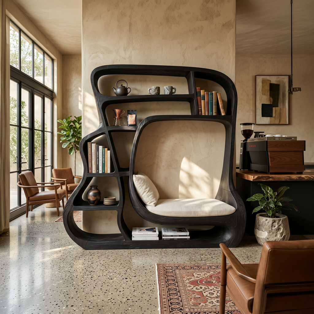 Minimalist Storage Bookcase For Modern Bedroom Interior