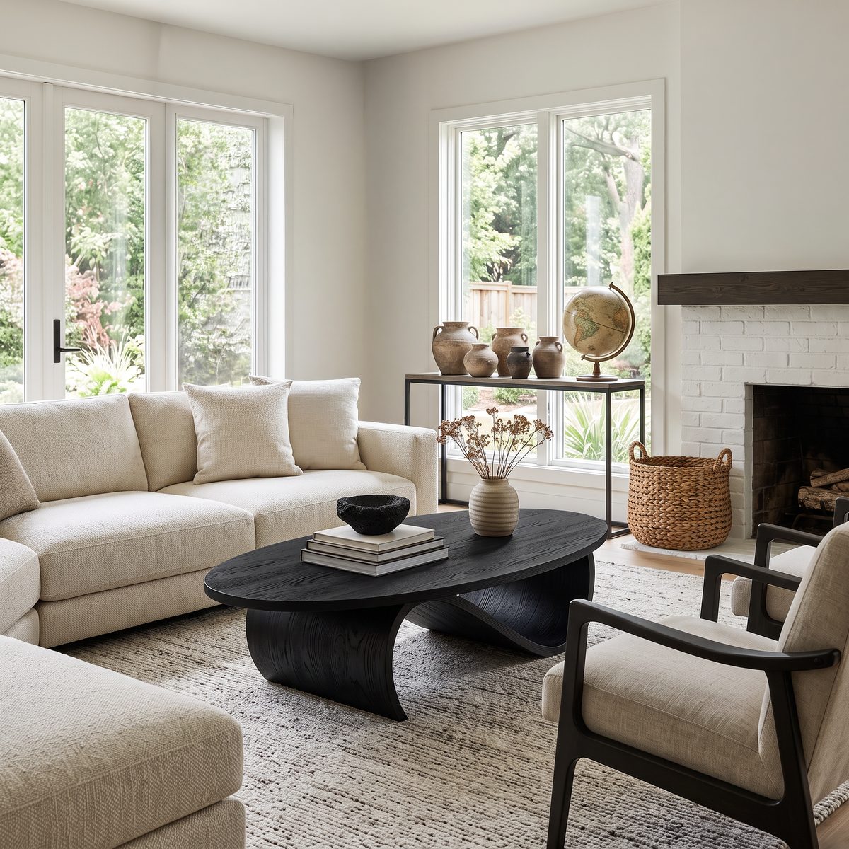 Minimalist Coffee Table Unique Base Design For Living Room