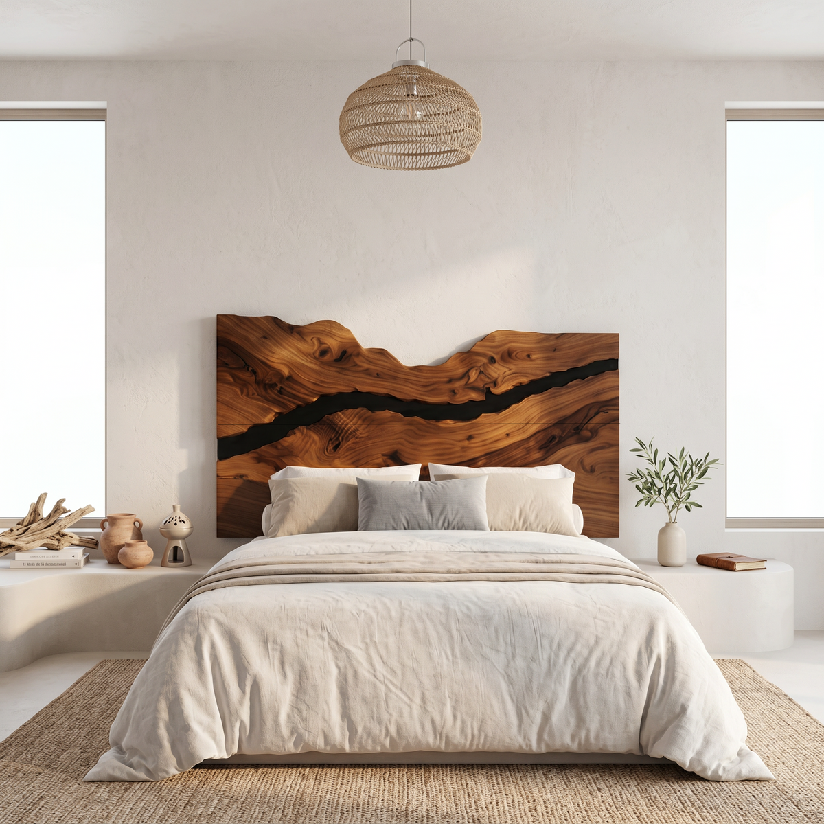 Rustic Headboard Slatted Bed Headboard For Bedroom