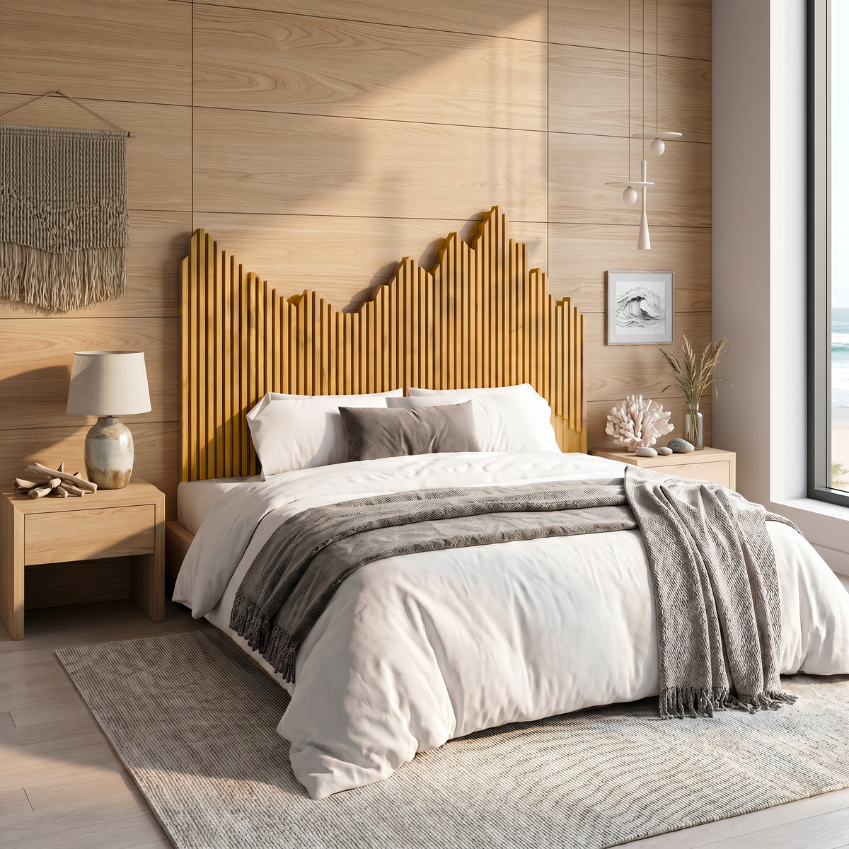 Organic Headboard Wooden Bed Headboard For Bedroom