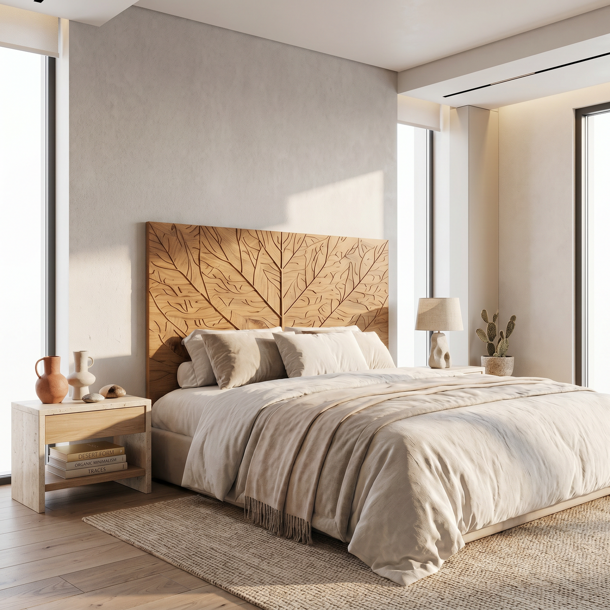 Contemporary Tree Ring Headboard Wooden Bed Headboard For Bedroom