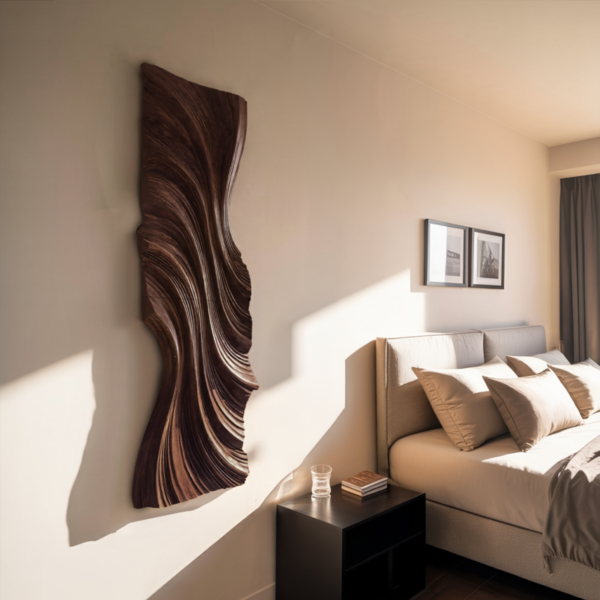 Vertical Wave Wall Art For Modern Living Room