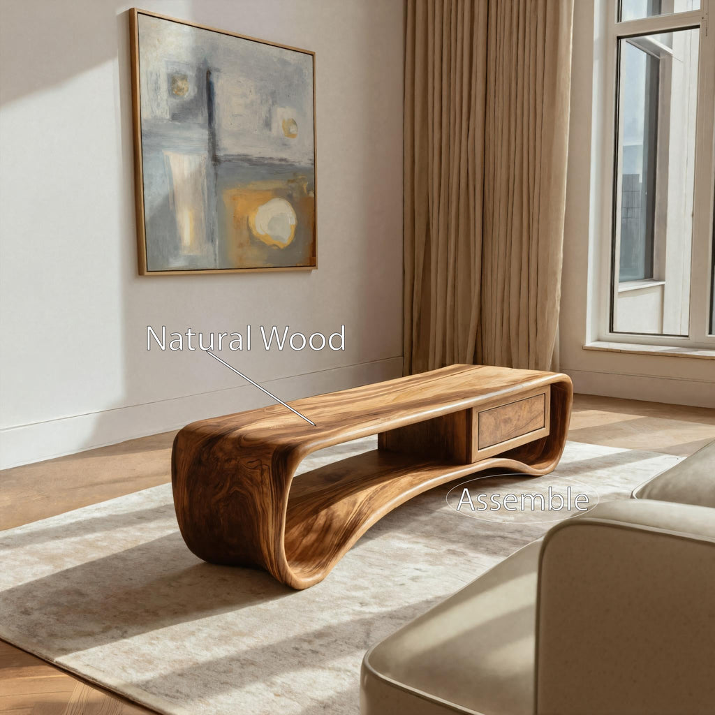 Handcrafted Coffee Table Compact Design For Living Room