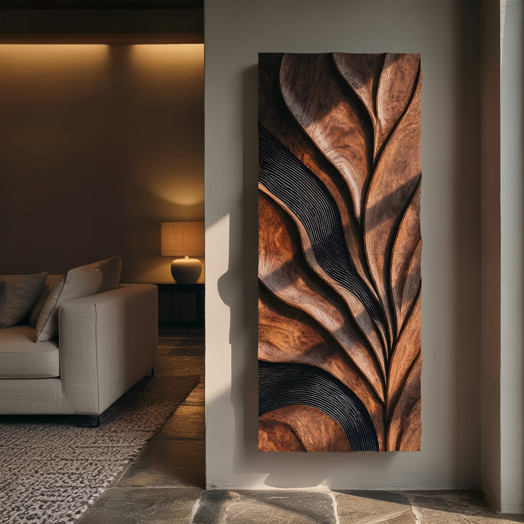 Modern Sculpted Feather Wall Art For Living Room