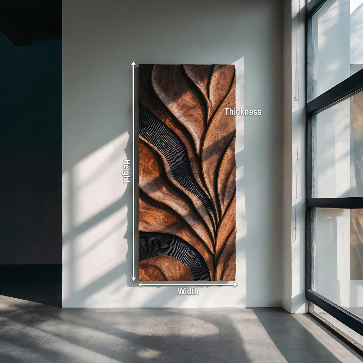 Modern Sculpted Feather Wall Art For Living Room